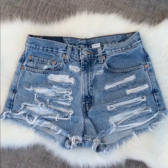 Levi's Pants - Levi’s 550 Relaxed Fit Ripped Jean Shorts